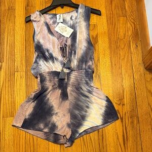 BECCA Tie-Dye Swim Coverup in Blue and Purple